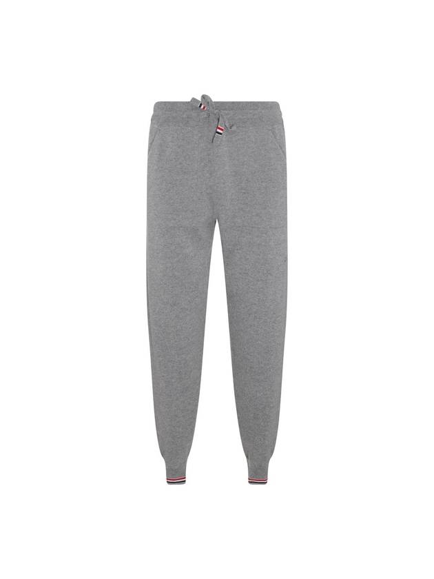 Drawstring Cashmere Track Pants Grey - THOM BROWNE - BALAAN 1