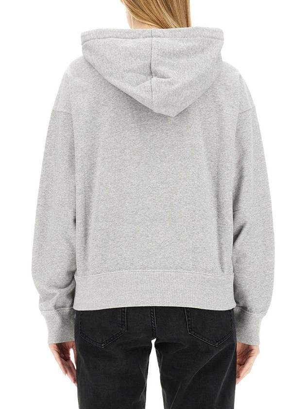 Sylla Embroidered Logo Oversized Hoodie Grey - ISABEL MARANT - BALAAN 6