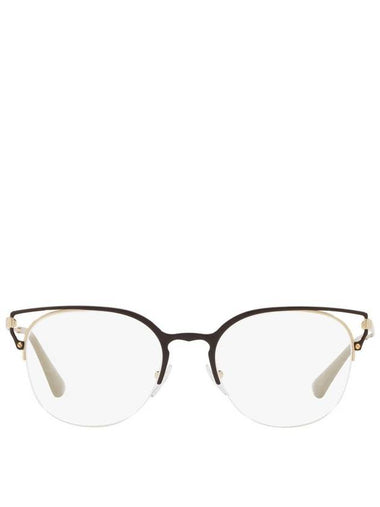 Eyewear Logo Cat Eye Metal Eyeglasses Gold - PRADA - BALAAN 1