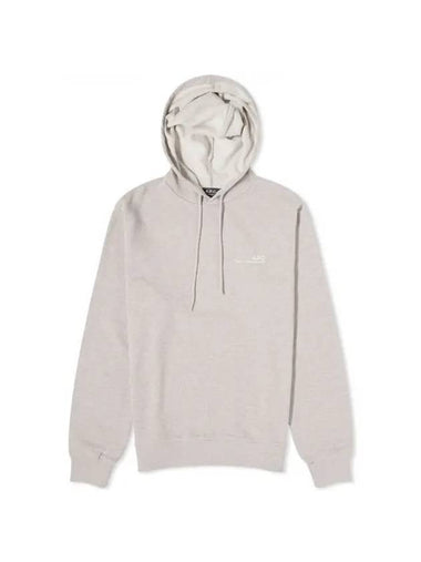 Logo Print Drawstring Hoodie Beige - A.P.C. - BALAAN 1