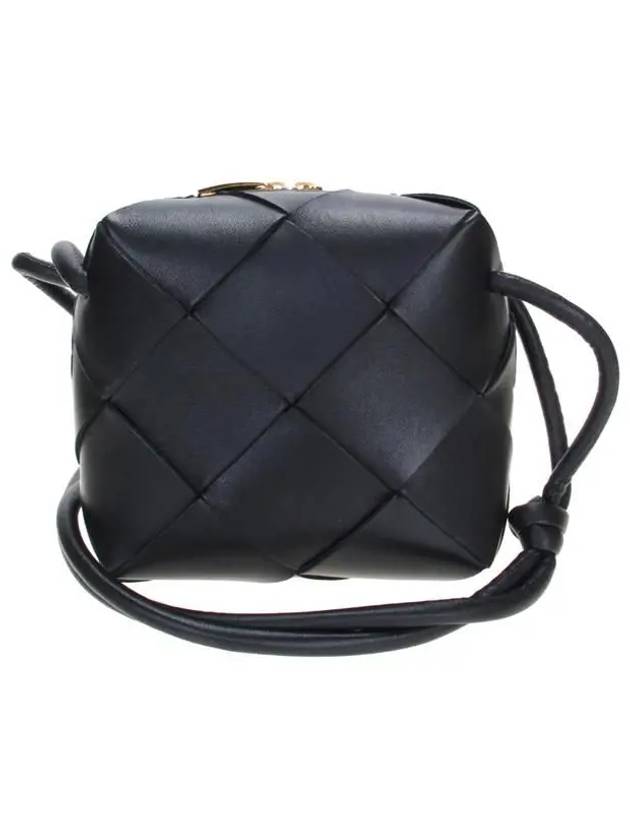 Cassette Intrecciato Mini Shoulder Bag Black - BOTTEGA VENETA - BALAAN 4