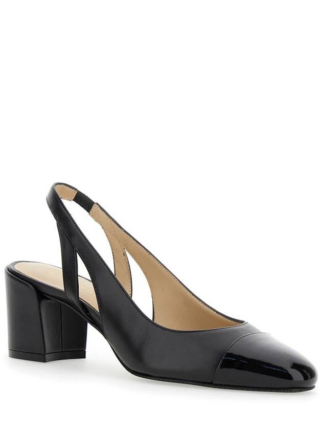 'Sleek' Black Slingback Pumps With Block Heel In Leather Woman - STUART WEITZMAN - BALAAN 2