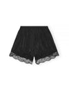 Viscose Harbotal Elasticated Shorts Black - GANNI - BALAAN 2