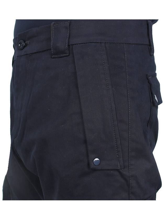 Men's Metropolis Stretch Satin Cargo Straight Pants Navy - CP COMPANY - BALAAN 8