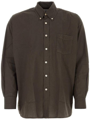 Borrowed Button Down Long Sleeve Shirt Brown - OUR LEGACY - BALAAN 1