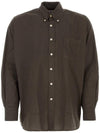 Borrowed Button Down Long Sleeve Shirt Brown - OUR LEGACY - BALAAN 1