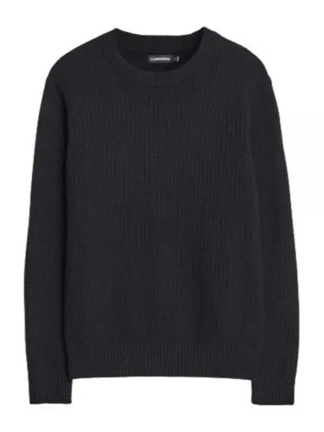 Archer Structure Crew Neck Sweatshirt Black - J.LINDEBERG - BALAAN 1