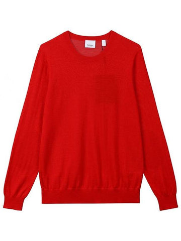 Check Detail Wool Knit Top Red - BURBERRY - BALAAN 1