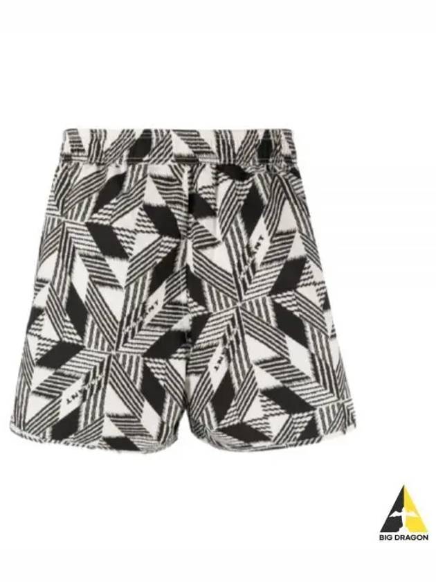 Vicente Geometric Print Swim Shorts Black - ISABEL MARANT - BALAAN 2