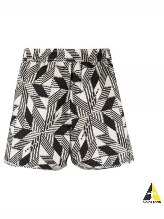 Vicente geometric print swim shorts black - ISABEL MARANT - BALAAN 2