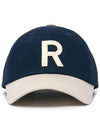 R PATCH BALL CAP IVORY NAVY - ROLLING STUDIOS - BALAAN 2