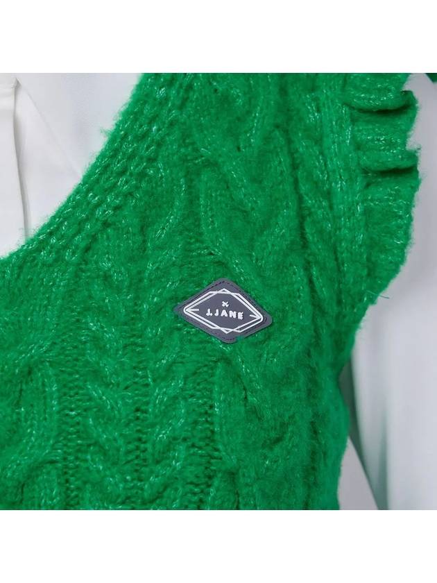 Golf Wear Frill Knit Vest Green - J JANE - BALAAN 5