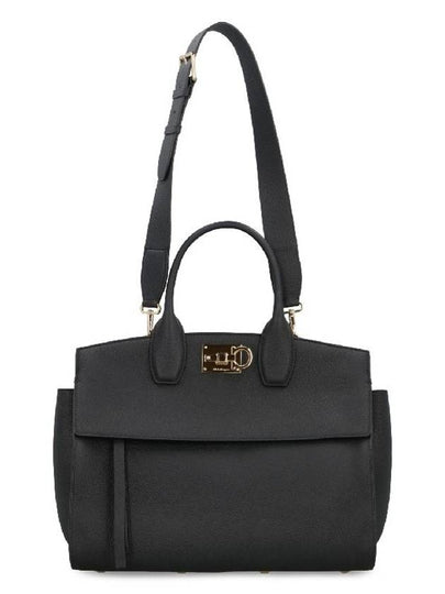 Studio Soft Tote Bag Black - SALVATORE FERRAGAMO - BALAAN 2