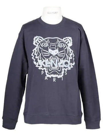 Sweatshirt 5SW124 4XF 79 Tiger Embroidery - KENZO - BALAAN 1