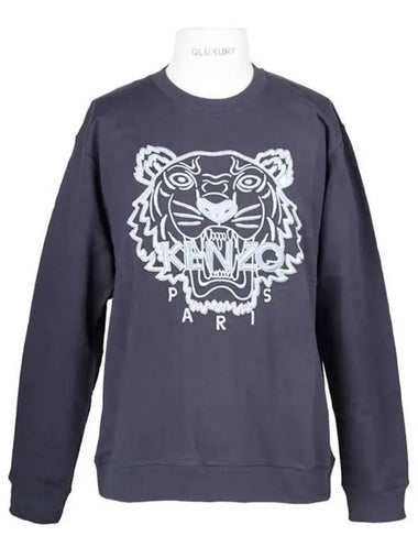 Sweatshirt 5SW124 4XF 79 Tiger Embroidery - KENZO - BALAAN 1