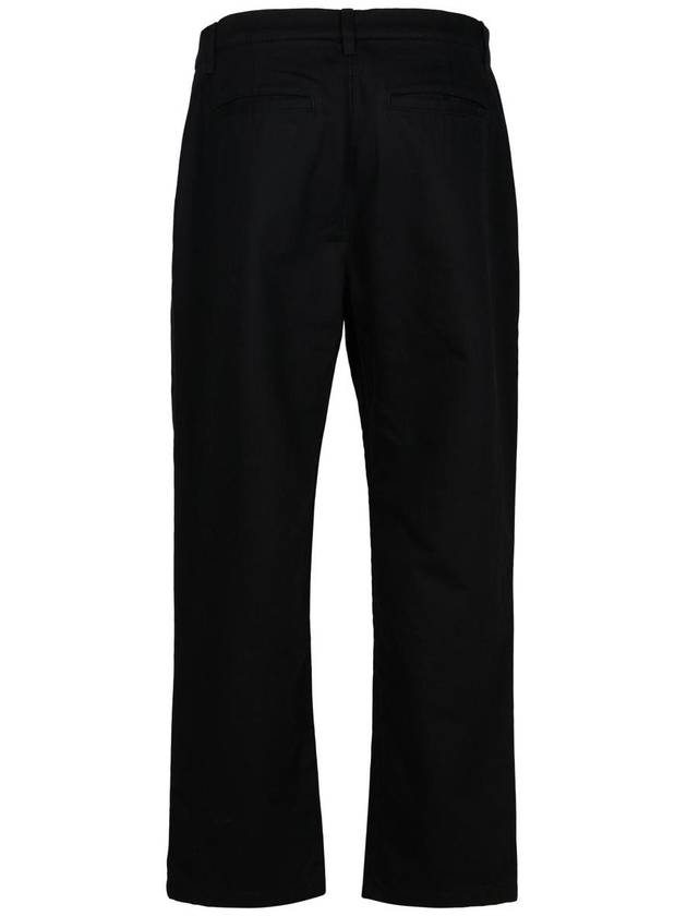 Palm Angels Black Cotton Trousers - PALM ANGELS - BALAAN 3