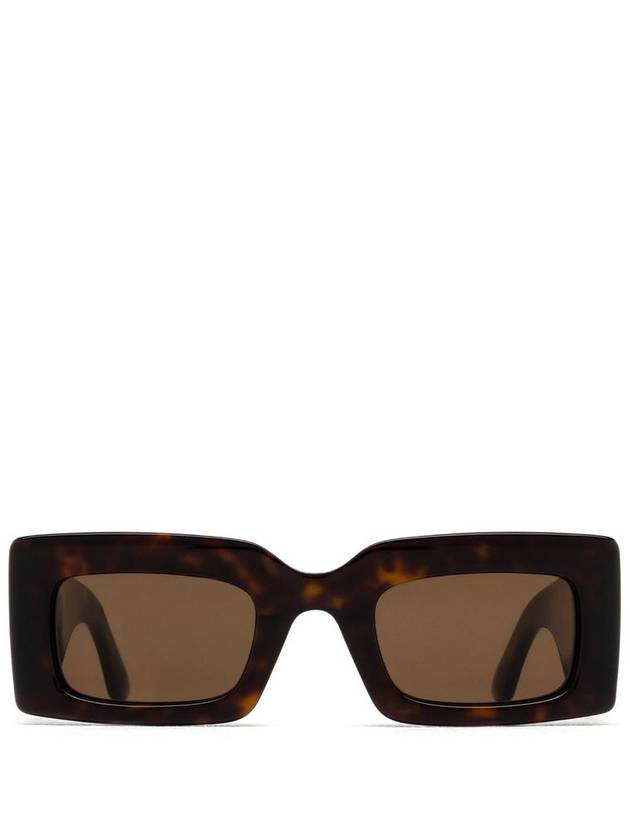 Eyewear Bold Tortoiseshell Rectangular Frame Sunglasses AM0433S - ALEXANDER MCQUEEN - BALAAN 2