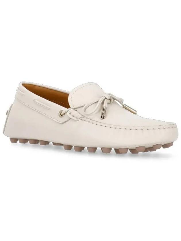 Gommino Bubble Leather Driving Shoes Off White - TOD'S - BALAAN 3