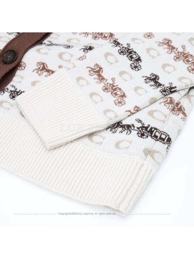 Horse C Printing Cardigan Cream Brown 11125hva - COACH - BALAAN 6