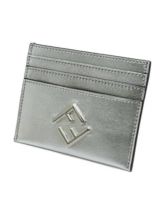 Silver Leather Flat Card Holder 8M0445A9PYF0MK5 - FENDI - BALAAN 3