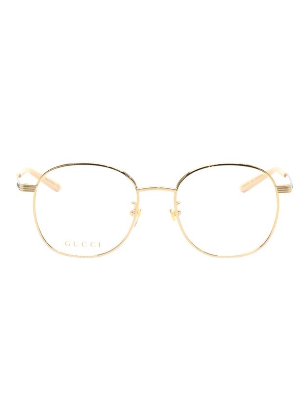 Eyewear Square Metal Glasses Gold - GUCCI - BALAAN.