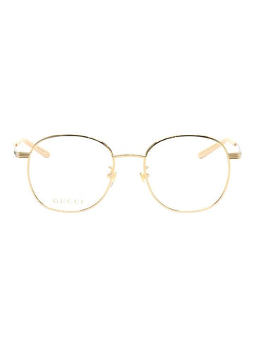 Eyewear Square Metal Glasses Gold - GUCCI - BALAAN.