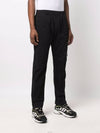 Men's Lens Wappen Pocket Banding Cargo Straight Pants Black - CP COMPANY - BALAAN.