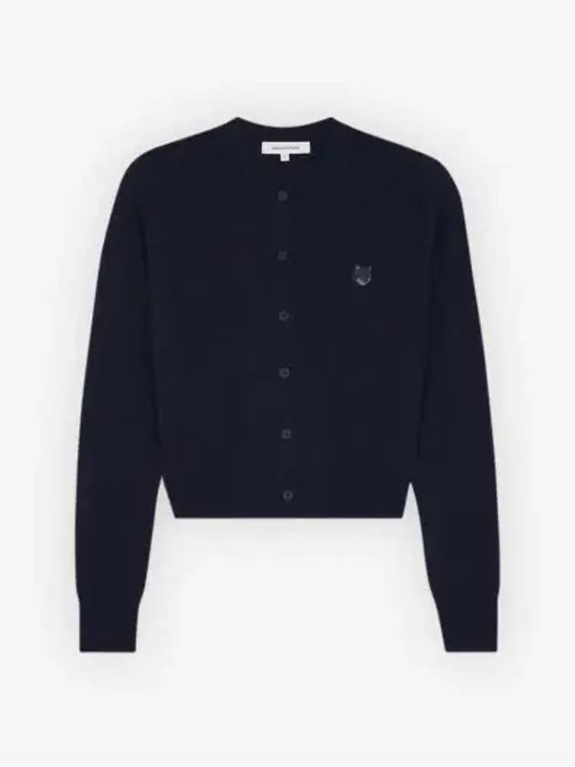 Bold Fox Head Patch Regular Cardigan Navy - MAISON KITSUNE - BALAAN 3