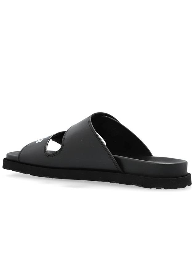 Palm Angels Leather Slides With Logo, Women's, Black - PALM ANGELS - BALAAN 5