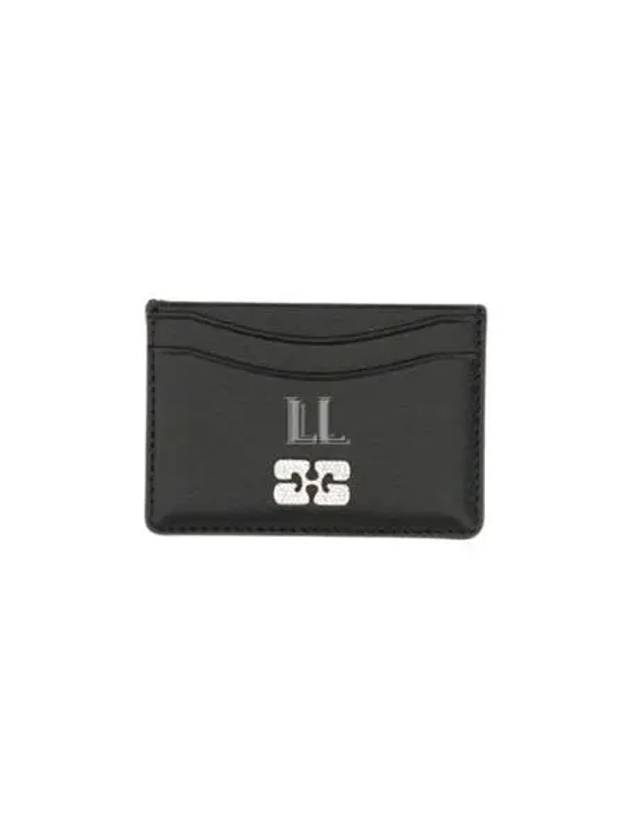 Bou Butterfly Card Wallet Black - GANNI - BALAAN 2