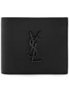 Cassandre  Leather Half Wallet Black - SAINT LAURENT - BALAAN 2