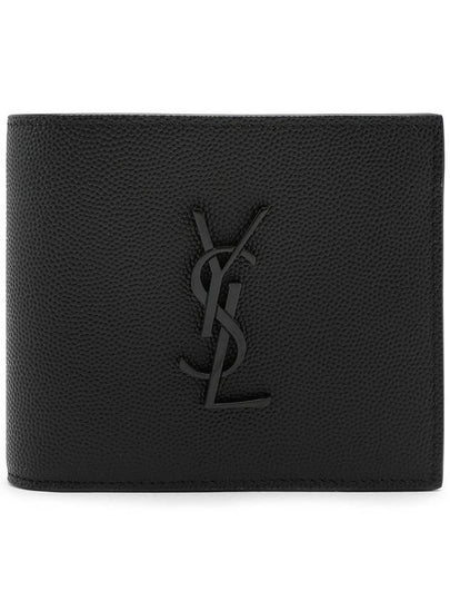 Cassandre  Leather Half Wallet Black - SAINT LAURENT - BALAAN 2