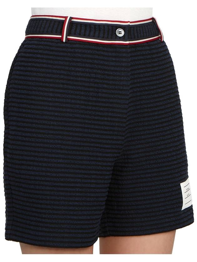 Waste RWB Trim High Shorts Navy - THOM BROWNE - BALAAN 10