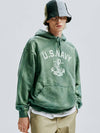 USN VTG Dying Hoodie Dusty Green - KND - BALAAN 3