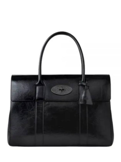 Bayswater Leather Shoulder Bag Black - MULBERRY - BALAAN 2