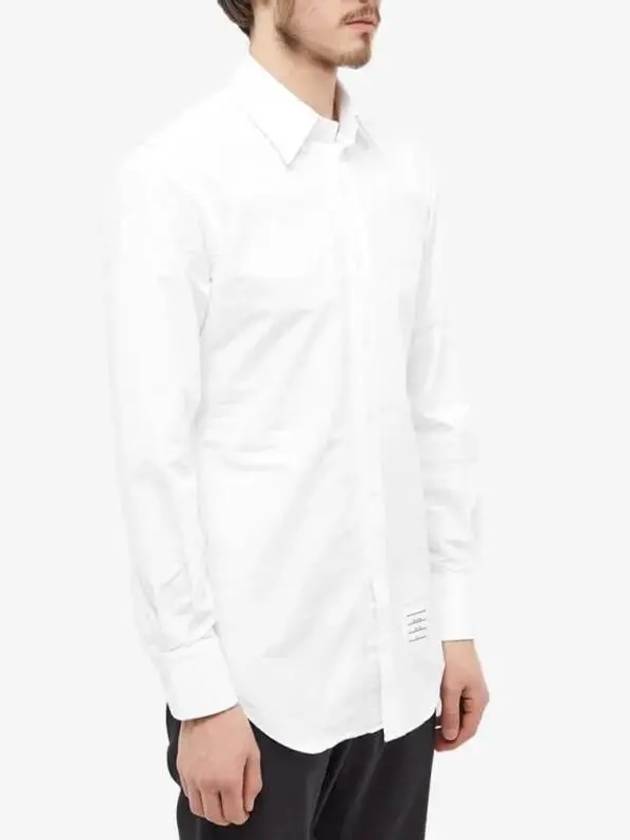 Men's Oxford Classic Fit Long Sleeve Shirt White - THOM BROWNE - BALAAN 5