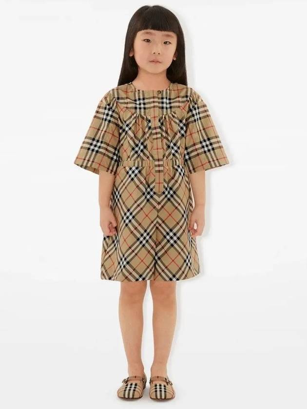 Kids Vintage Check Jumpsuit Beige - BURBERRY - BALAAN 4