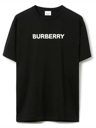 Logo Print Cotton Short Sleeve T-Shirt Black - BURBERRY - BALAAN 2