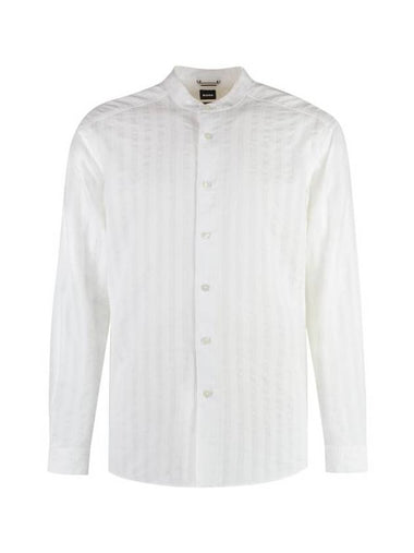 24SS Boss Long Sleeve Shirt 50513768 120 White - HUGO BOSS - BALAAN 1