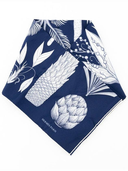 Index Palmarum Carr Scarf MARINE 003366S 15 - HERMES - BALAAN 1