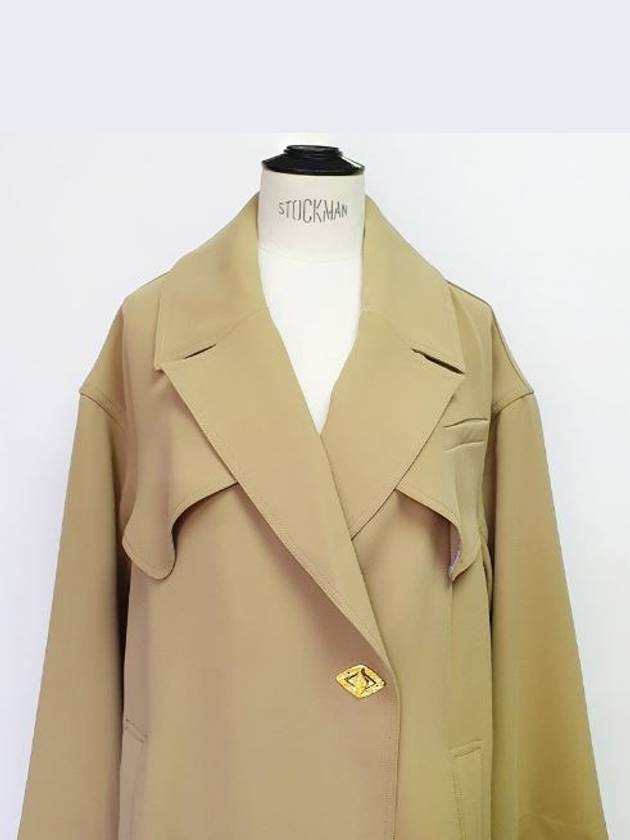 Women's Button Point Trench Coat - GANNI - BALAAN 4