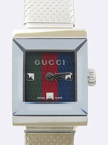 YA128507 128 5 G Frame Square Steel Mesh Bracelet Women s Watch - GUCCI - BALAAN 1