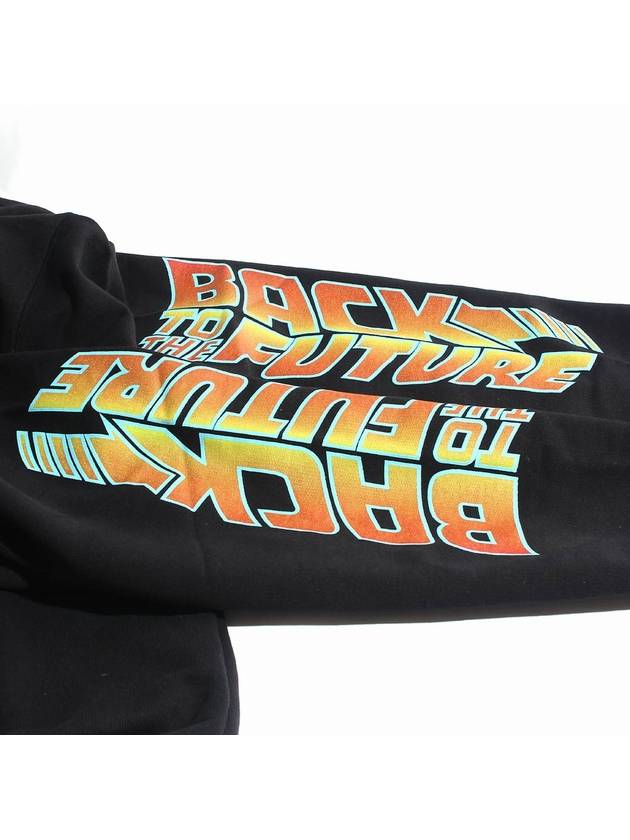 Back To The Future Print Hoodie Black - VETEMENTS - BALAAN 5