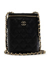 Classic chain cosmetic mini bag caviar black champagne gold AP2195 - CHANEL - BALAAN 3