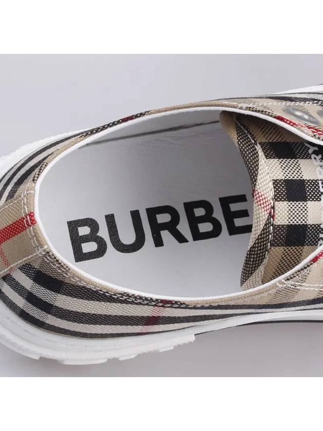 Vintage Check Cotton Sneakers Archive Beige - BURBERRY - BALAAN 5