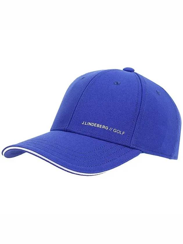 Sunny Logo Print Polyester Twill Ball Cap Blue - J.LINDEBERG - BALAAN 3