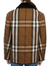 Women's Check Diamond Quilted Jacket Brown - BURBERRY - BALAAN.