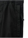 Banding Waist Tapered Cargo Straight Pants Black - STONE ISLAND - BALAAN 6