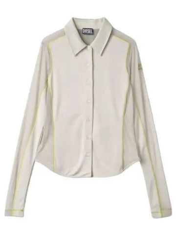 green silk shirt white - DIESEL - BALAAN 1