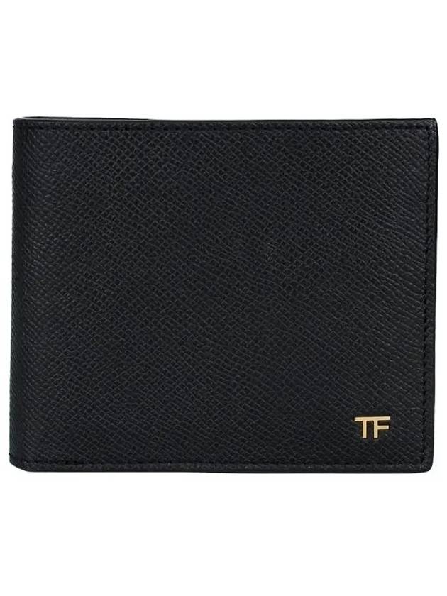 Small Grain Leather Half Wallet Black - TOM FORD - BALAAN 2